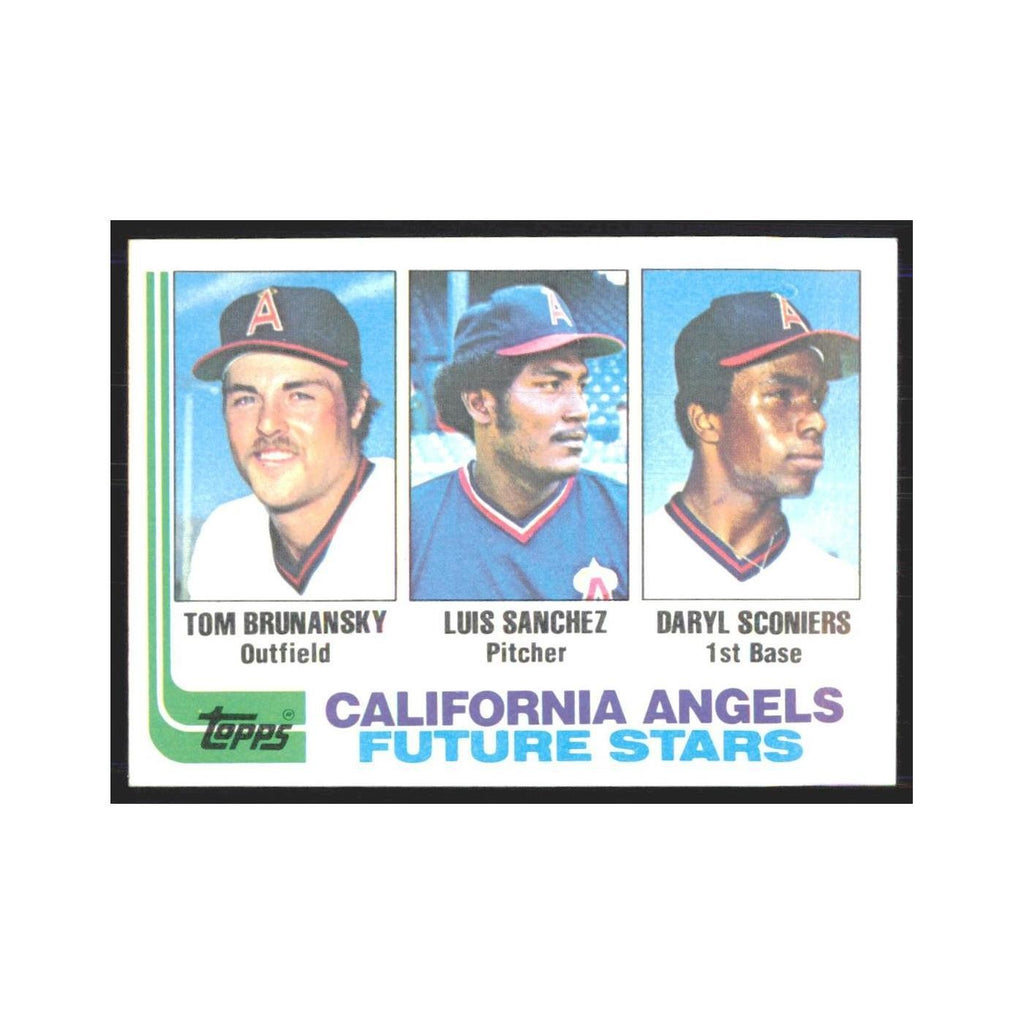 1982 Topps Tom Brunansky/Luis Sanchez/Daryl Sconiers Angels #653
