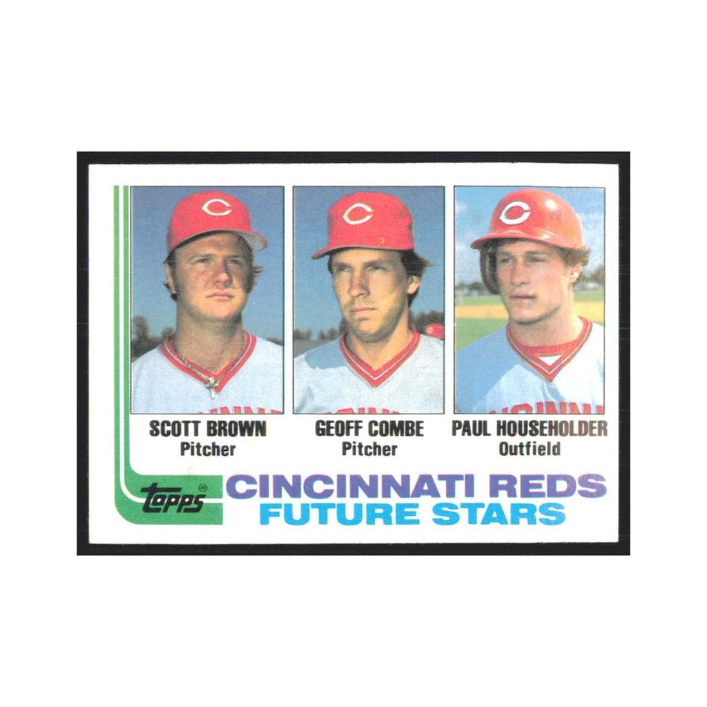 1982 Topps Scott Brown/Geoff Combe/Paul Householder Reds #351