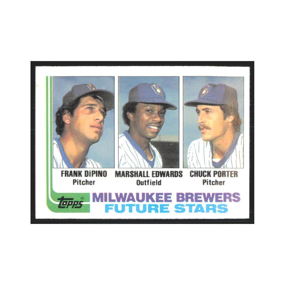 1982 Topps Frank DiPino/Marshall Edwards/Chuck Porter Brewers #333