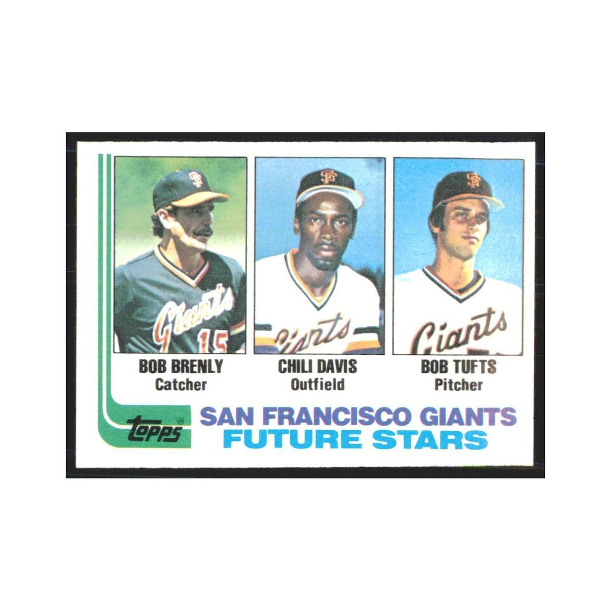 1982 Topps Bob Brenly/Chili Davis/Bob Tufts Giants #171