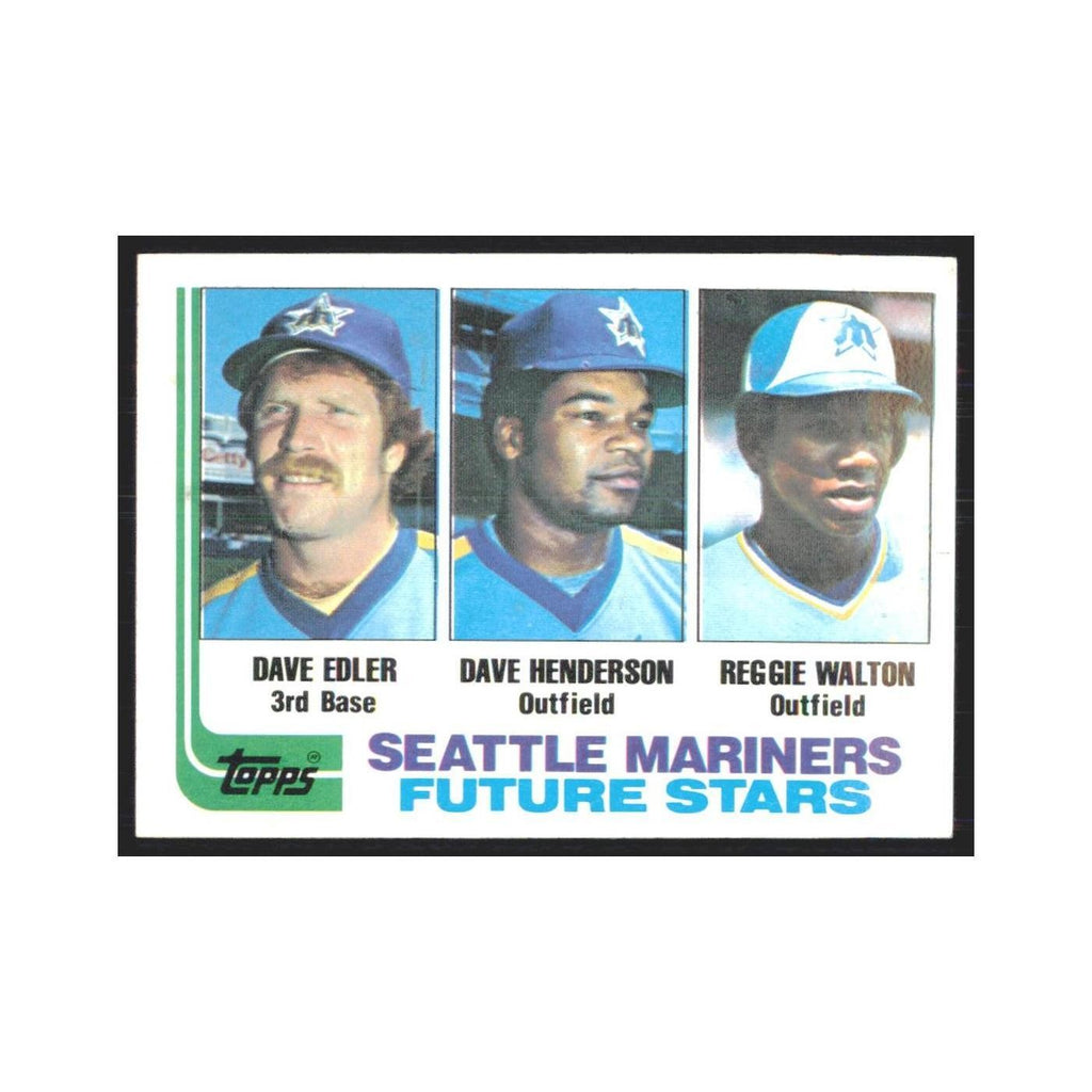 1982 Topps Dave Edler/Dave Henderson/Reggie Walton Mariners #711