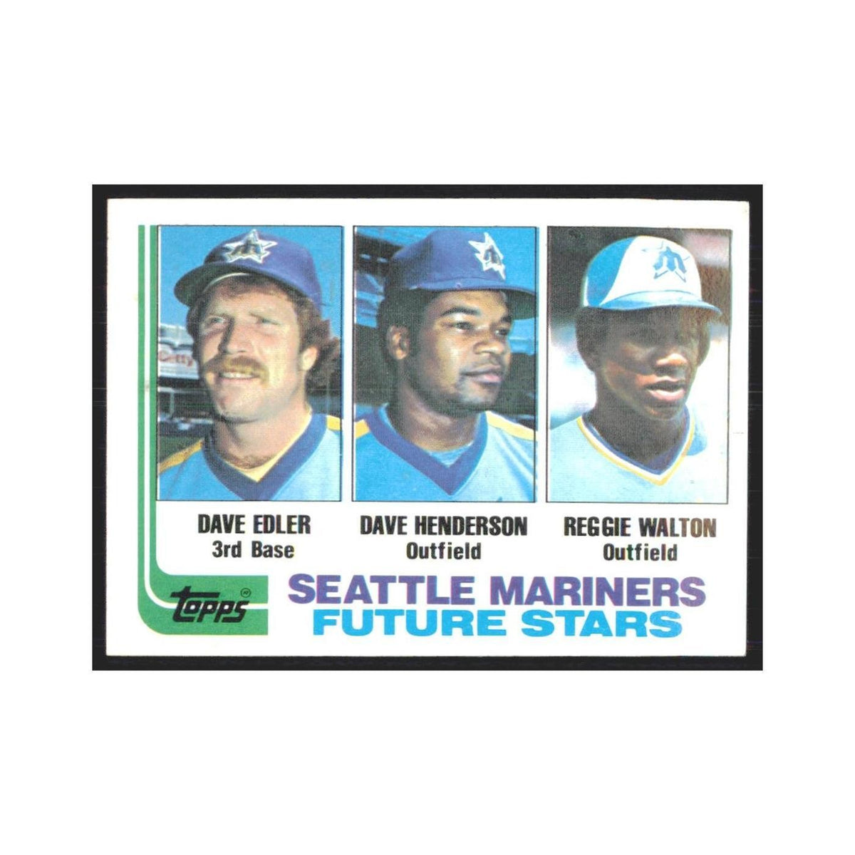 1982 Topps Dave Edler/Dave Henderson/Reggie Walton Mariners #711