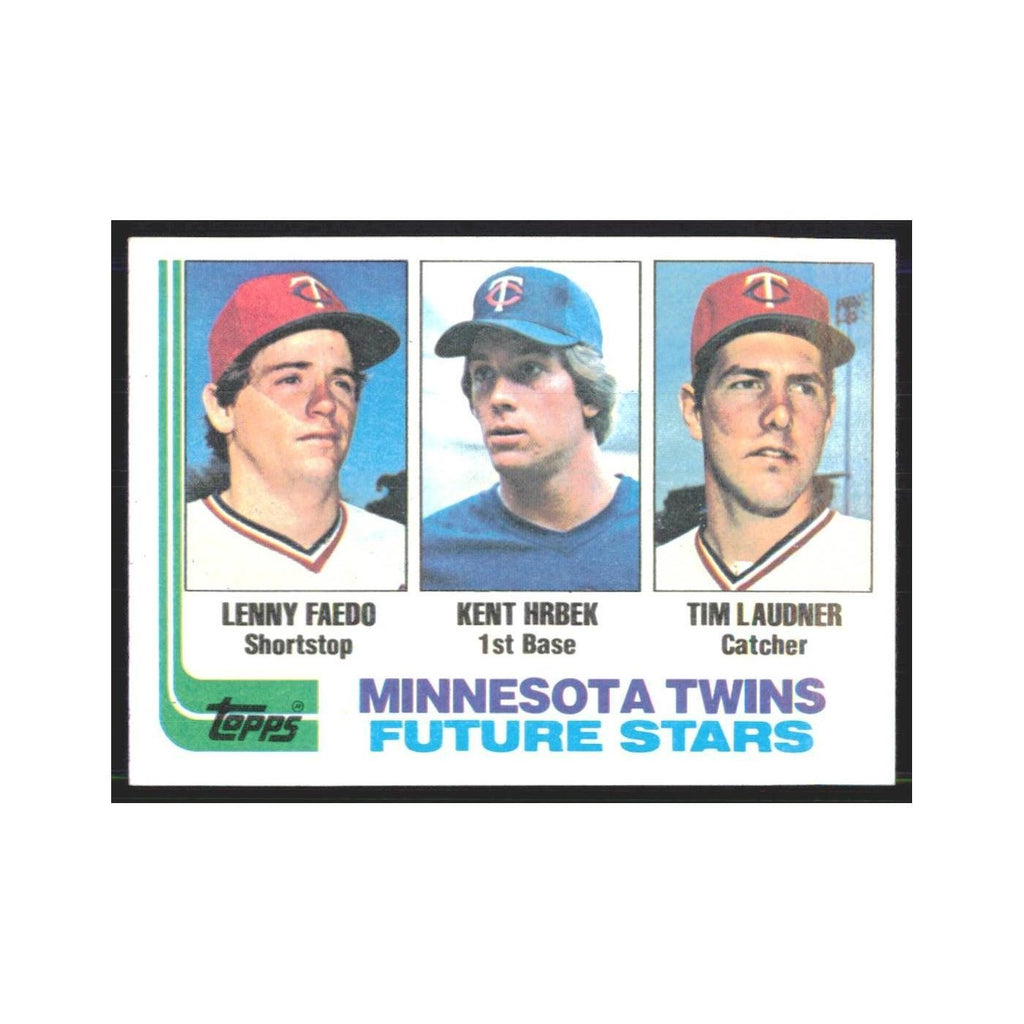 1982 Topps Lenny Faedo/Kent Hrbek/Tim Laudner Twins #766