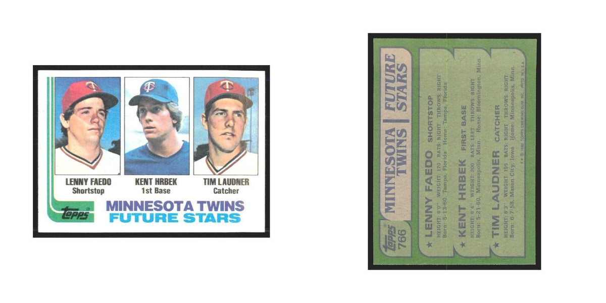 1982 Topps Lenny Faedo/Kent Hrbek/Tim Laudner Twins #766
