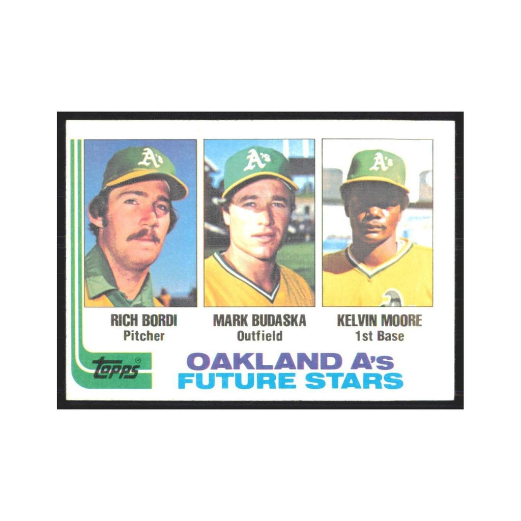 1982 Topps Rich Bordi/Mark Budaska/Kelvin Moore Athletics #531