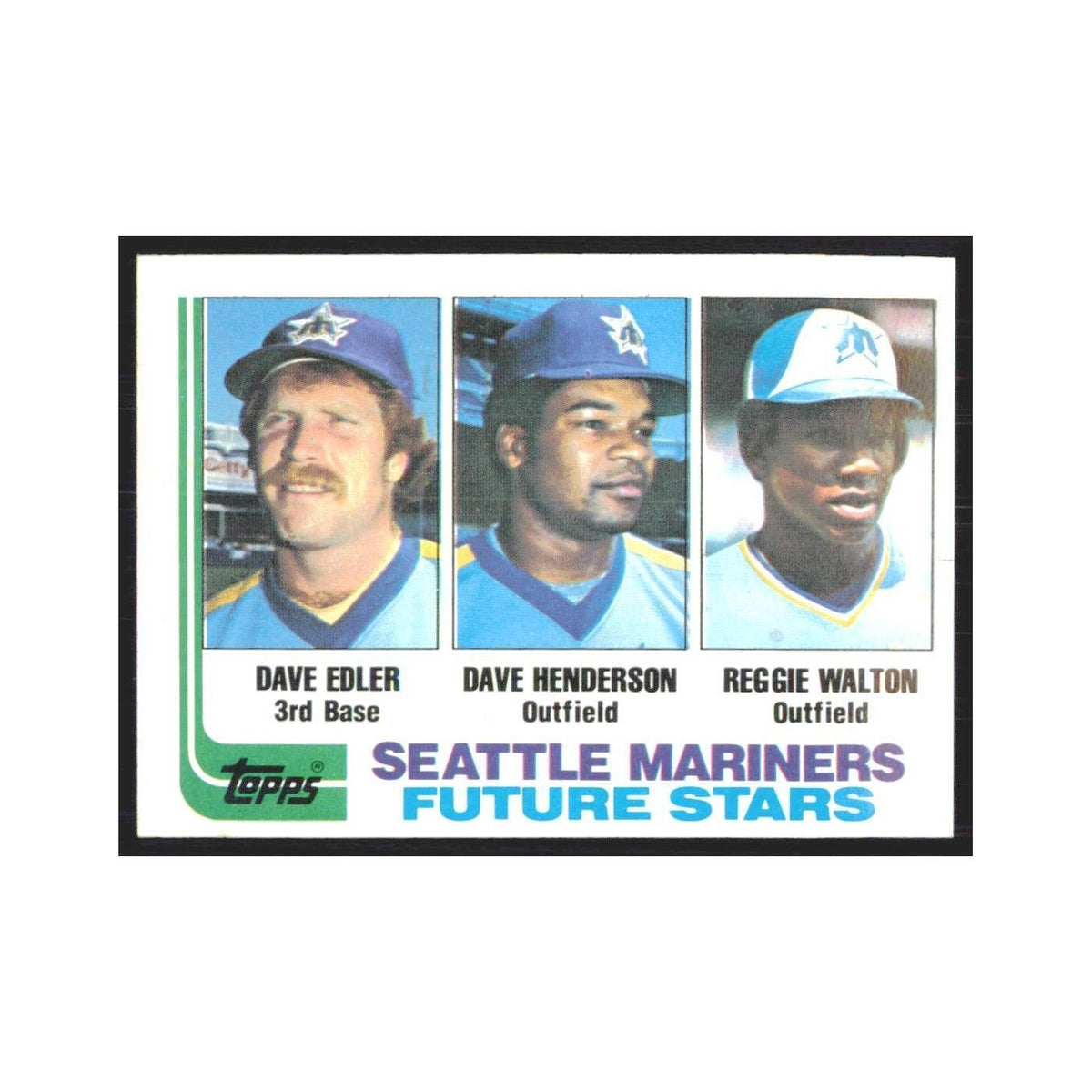 1982 Topps Dave Edler/Dave Henderson/Reggie Walton Mariners #711