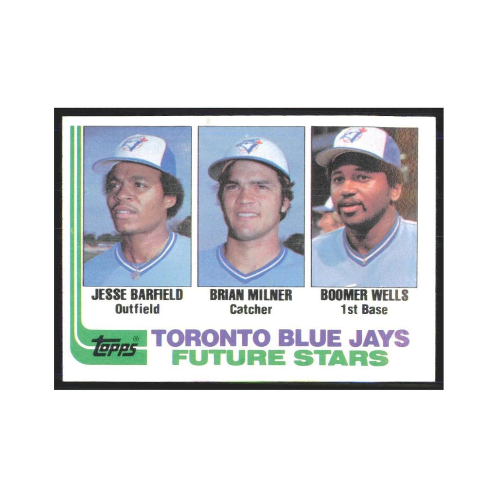 1982 Topps Jesse Barfield/Brian Milner/Boomer Wells Blue Jays #203
