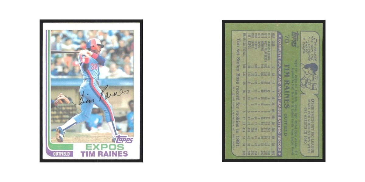 1982 Topps Ti Raines Montreal Expos #70