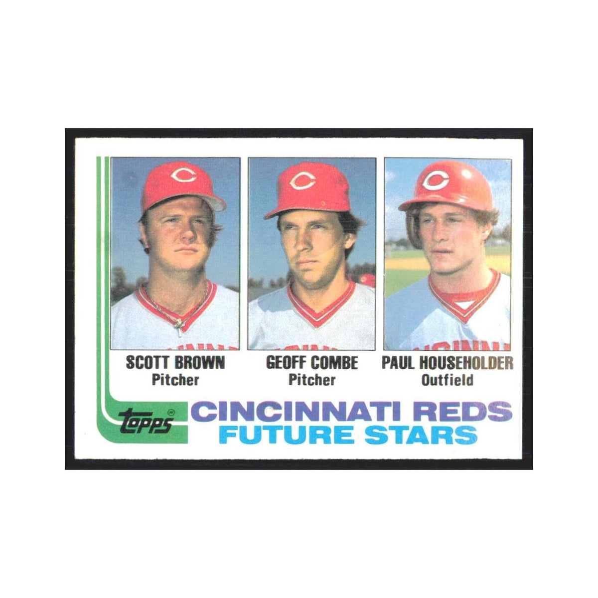 1982 Topps Scott Brown/Geoff Combe/Paul Householder Reds #351