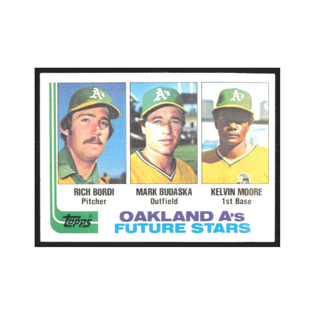 1982 Topps Rich Bordi/Mark Budaska/Kelvin Moore Athletics #531