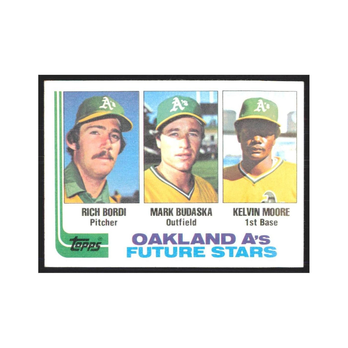 1982 Topps Rich Bordi/Mark Budaska/Kelvin Moore Athletics #531