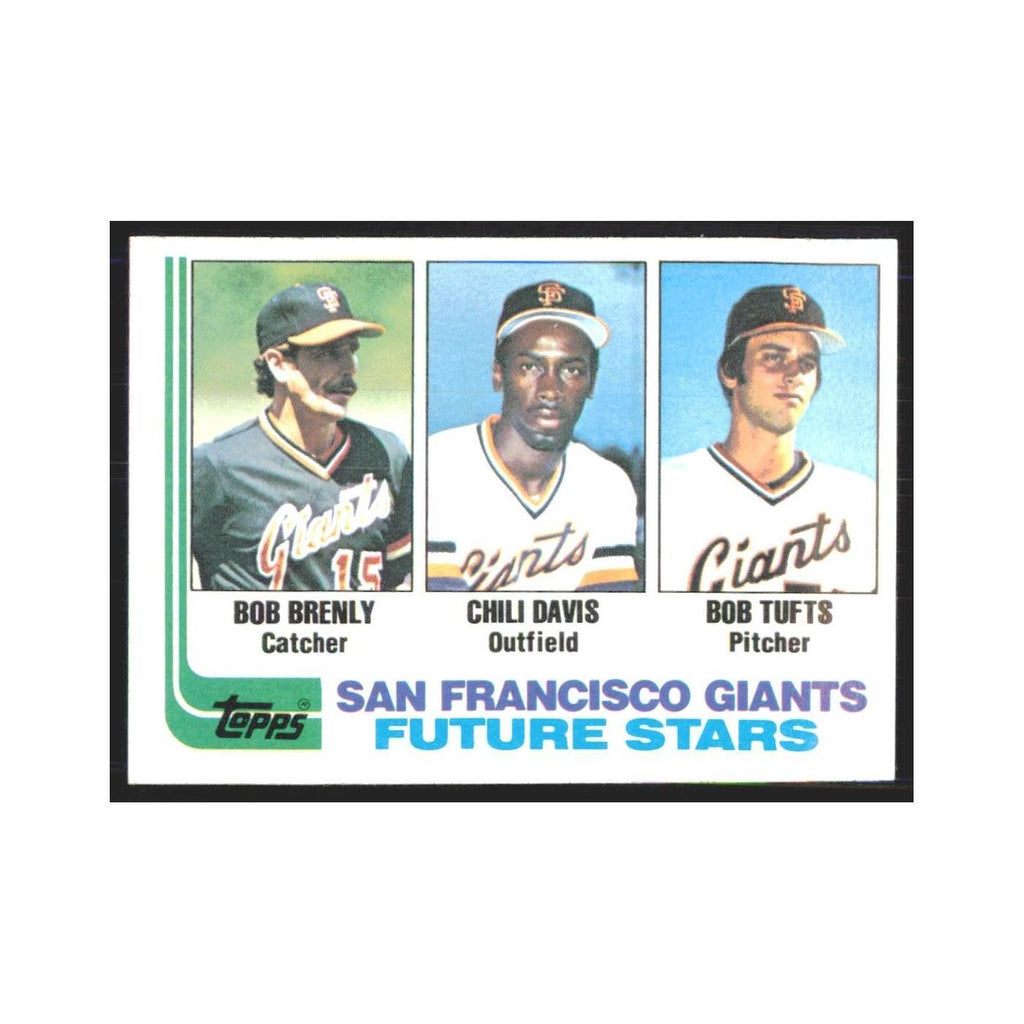 1982 Topps Bob Brenly/Chili Davis/Bob Tufts Giants #171