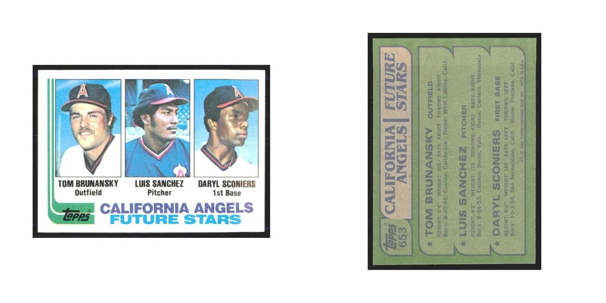 1982 Topps Tom Brunansky/Luis Sanchez/Daryl Sconiers Angels #653