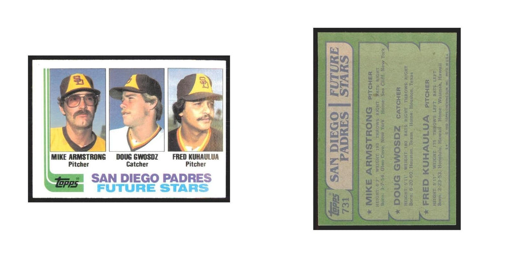 1982 Topps Mike Armstrong/Doug Gwosdz/Fred Kuhaulua Padres #731