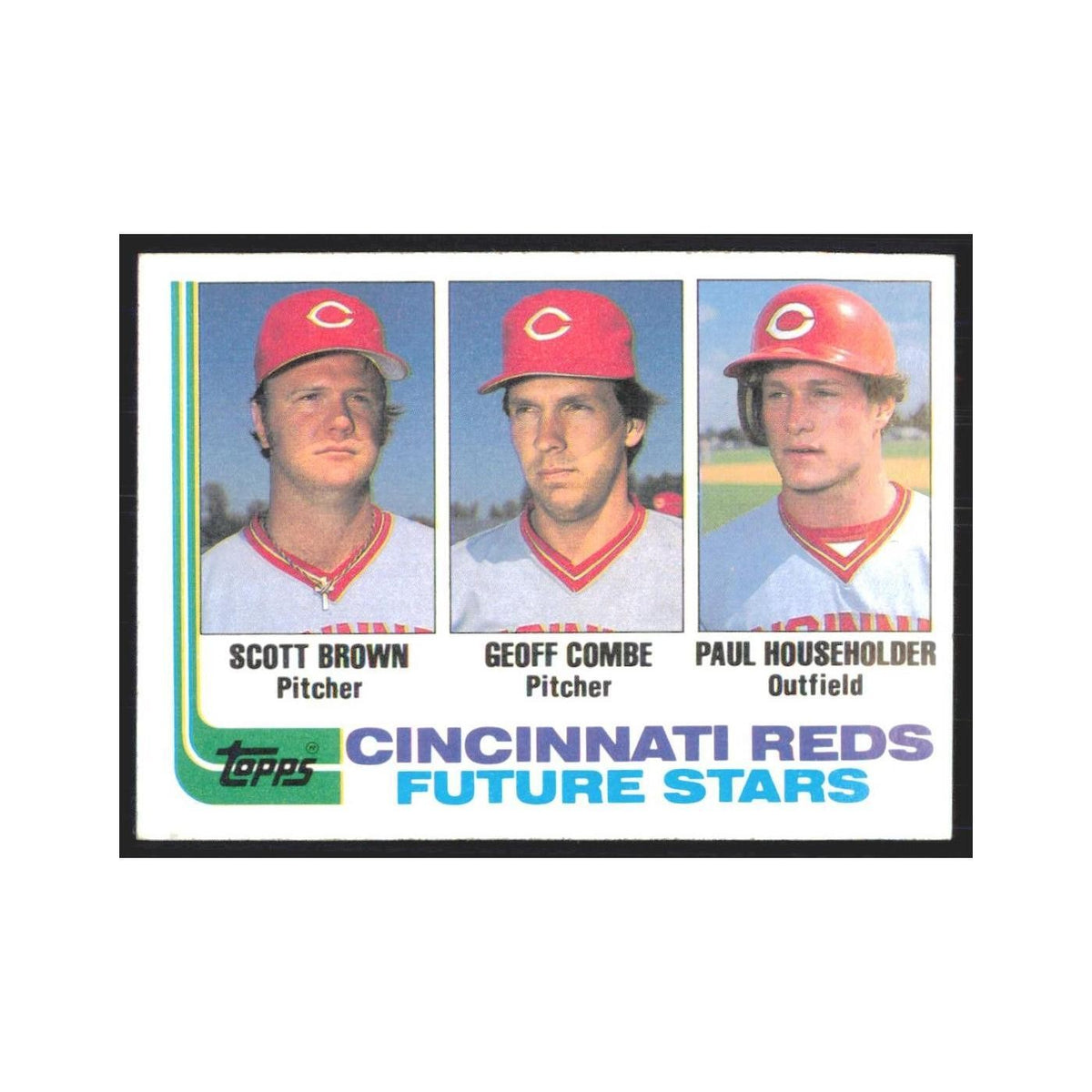 1982 Topps Scott Brown/Geoff Combe/Paul Householder Reds #351