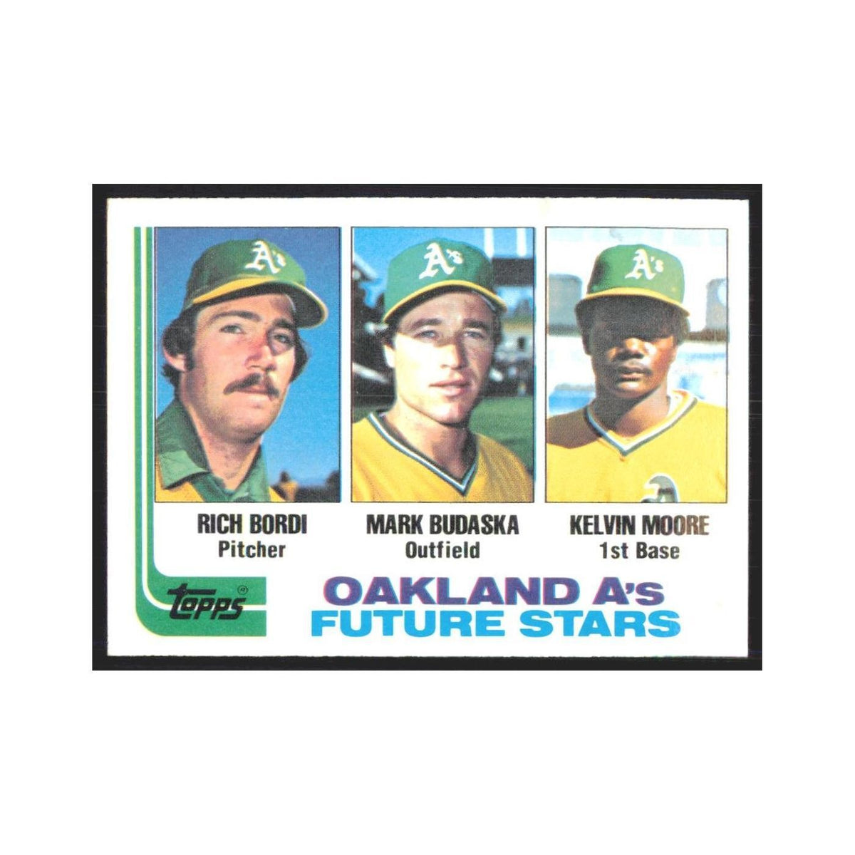 1982 Topps Rich Bordi/Mark Budaska/Kelvin Moore Athletics #531