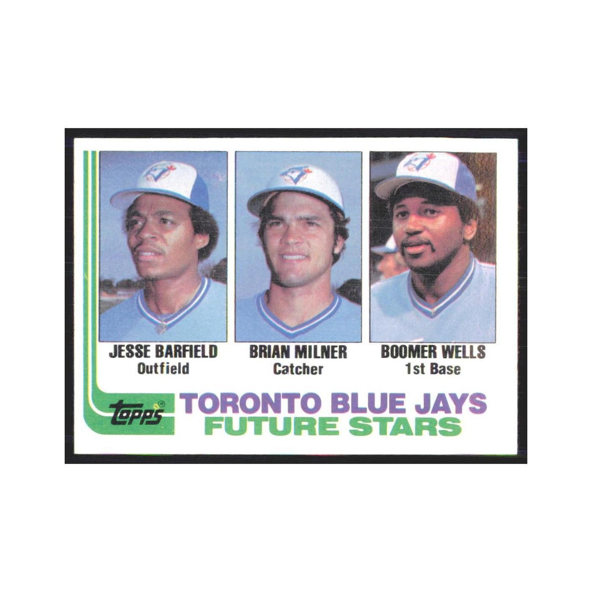 1982 Topps Jesse Barfield/Brian Milner/Boomer Wells Blue Jays #203
