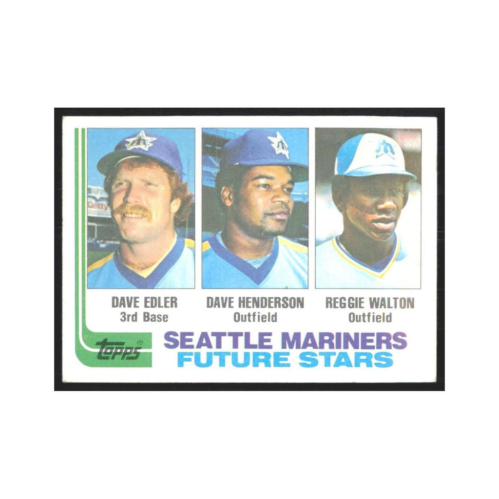 1982 Topps Dave Edler/Dave Henderson/Reggie Walton Mariners #711