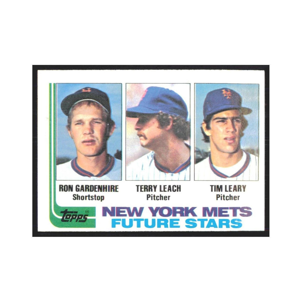 1982 Topps Ron Gardenhire/Terry Leach/Tim Leary Mets #623