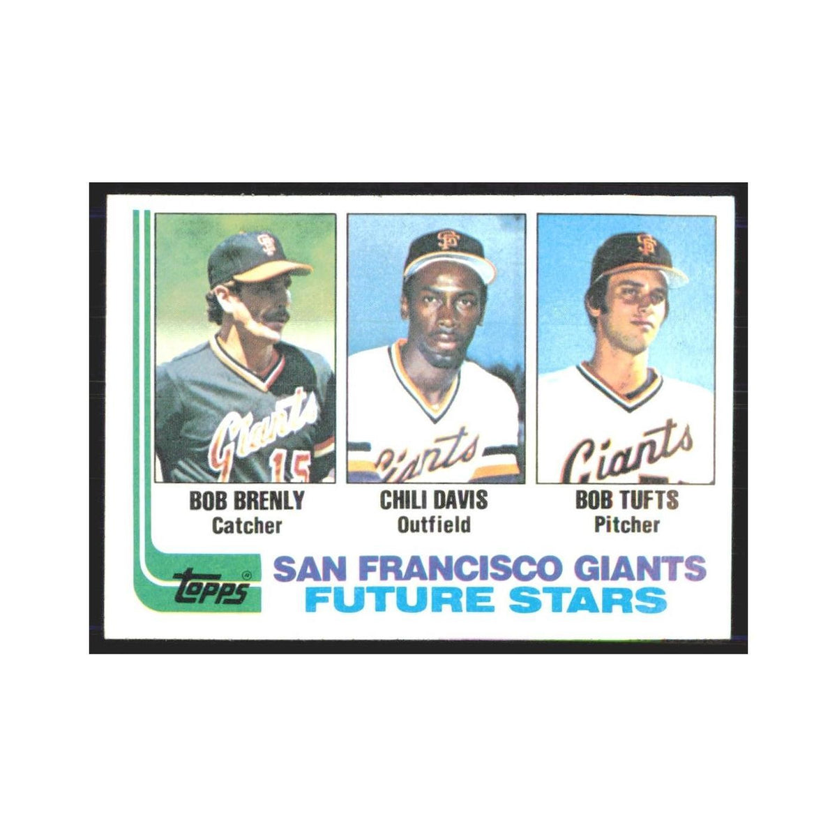 1982 Topps Bob Brenly/Chili Davis/Bob Tufts Giants #171