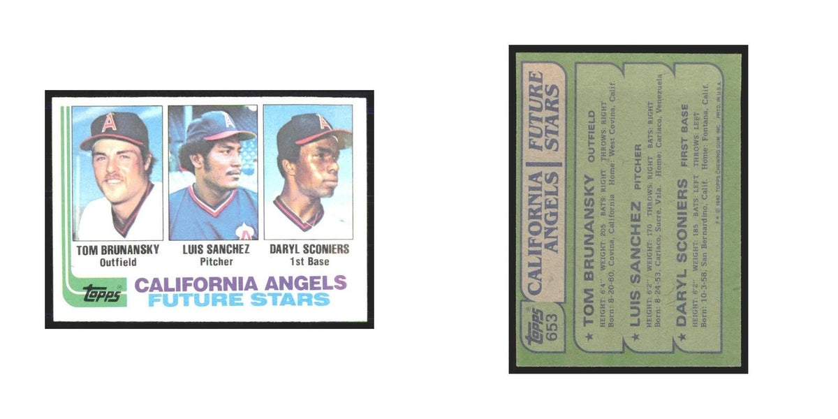 1982 Topps Tom Brunansky/Luis Sanchez/Daryl Sconiers Angels #653