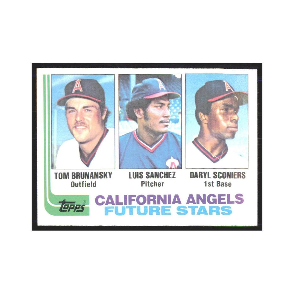 1982 Topps Tom Brunansky/Luis Sanchez/Daryl Sconiers Angels #653