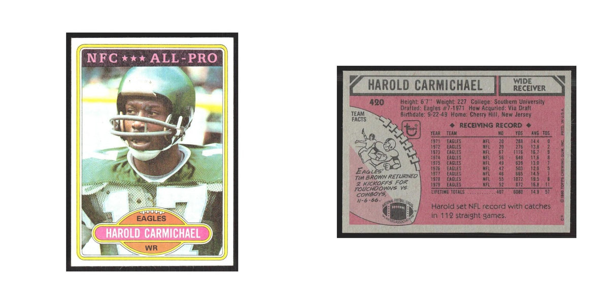 1980 Topps Harold Carmichael Eagles #420