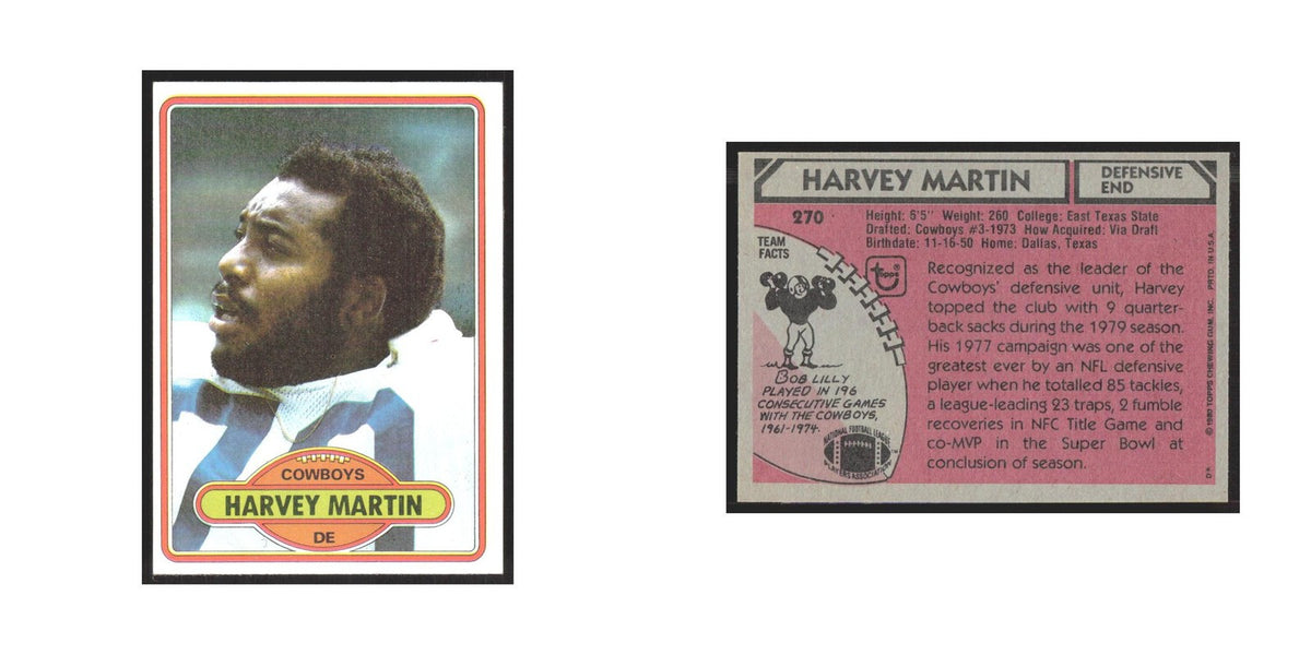 1980 Topps Harvey Martin Cowboys #270