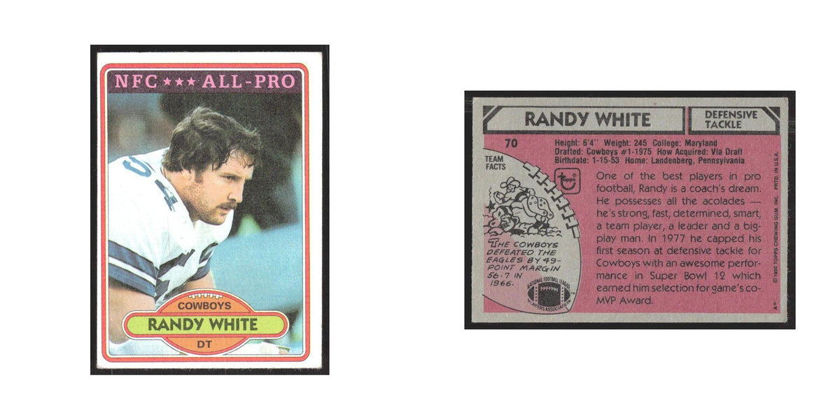 1980 Topps Randy White Cowboys #70