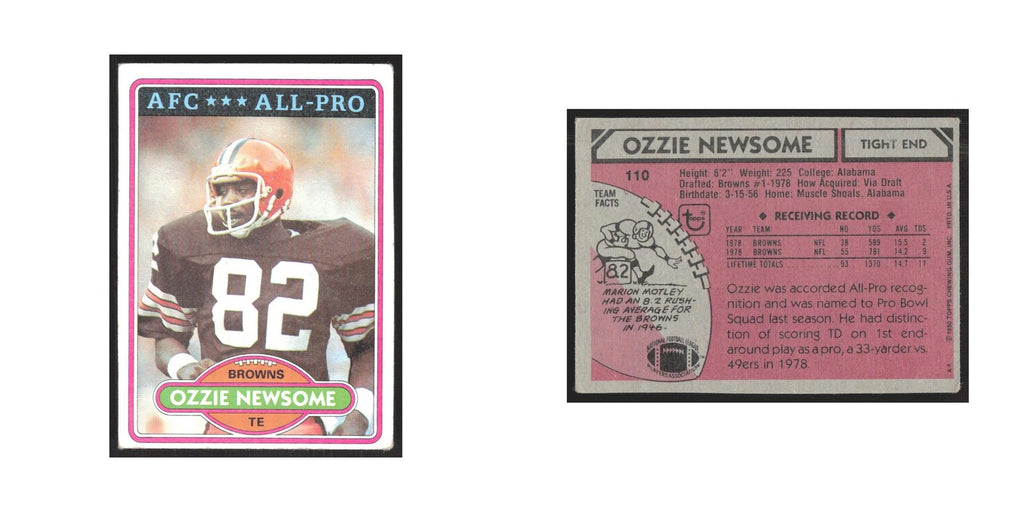 1980 Topps Ozzie Newsome Browns #110