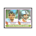 1980 1979 Passing Leaders - Dan Fouts/Roger Staubach San Diego Chargers/Dallas C