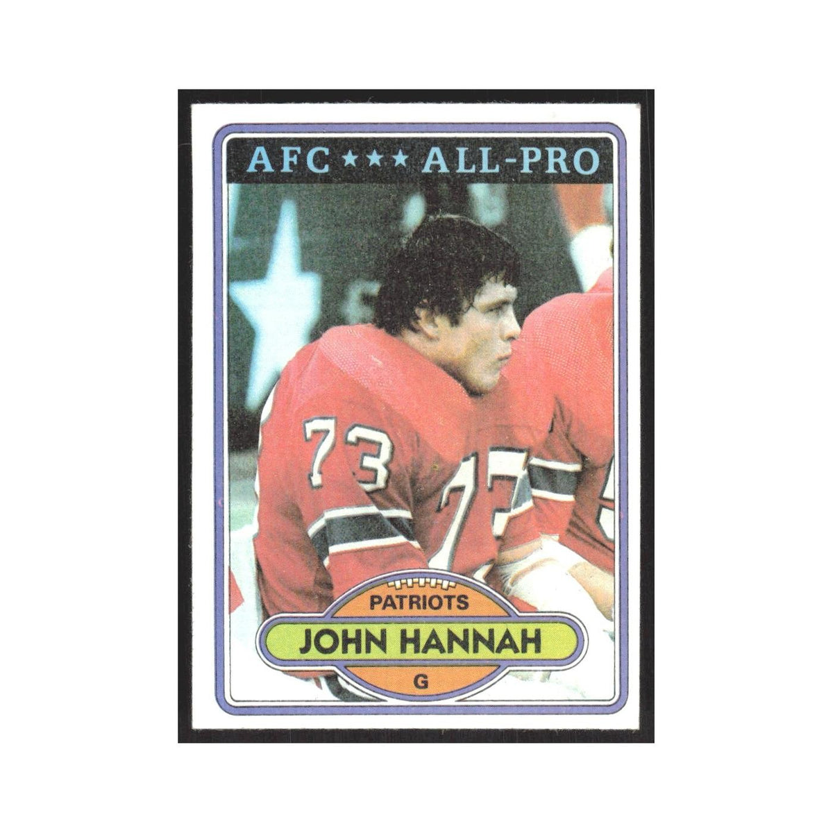 1980 Topps John Hannah Patriots #230