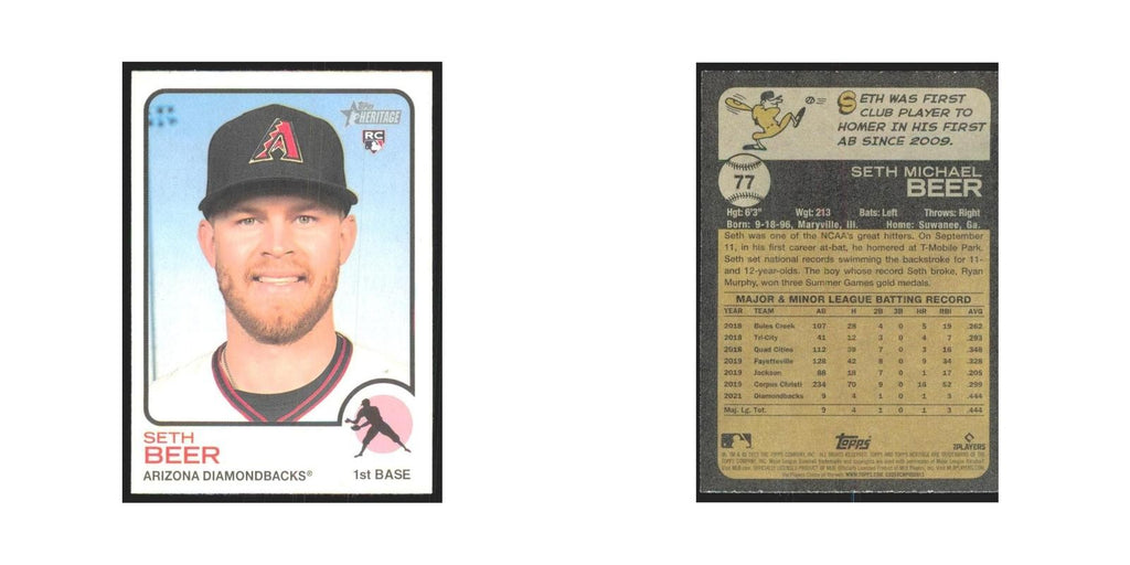 2022 Topps Heritage Seth Beer RC Diamondbacks #77