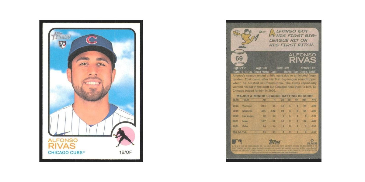 2022 Topps Heritage Alfonso Rivas RC Cubs #69