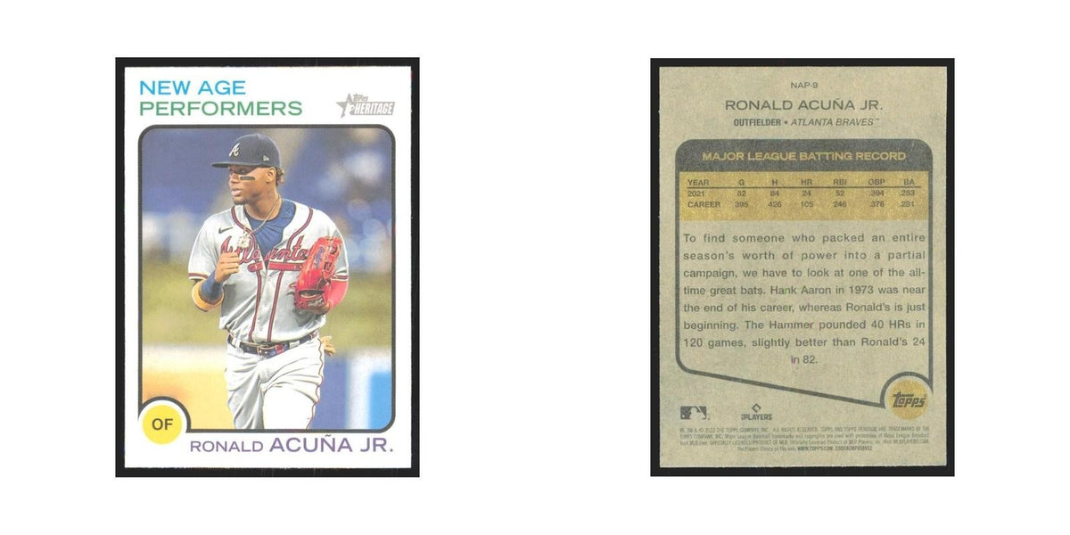 2022 Topps Heritage Ronald Acuña Jr. Braves #NAP-9