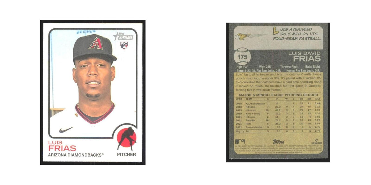 2022 Topps Heritage Luis Frias RC Diamondbacks #175