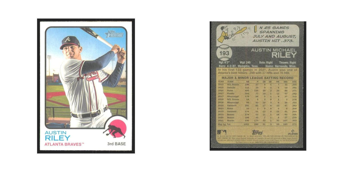 2022 Topps Heritage Austin Riley Braves #193