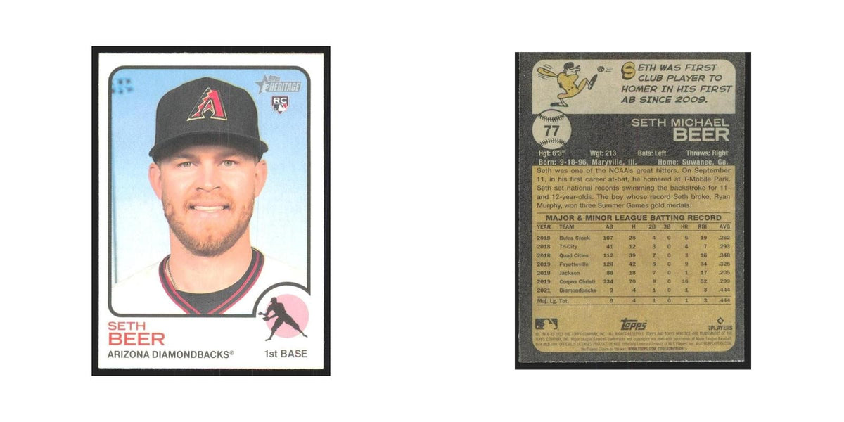 2022 Topps Heritage Seth Beer RC Diamondbacks #77