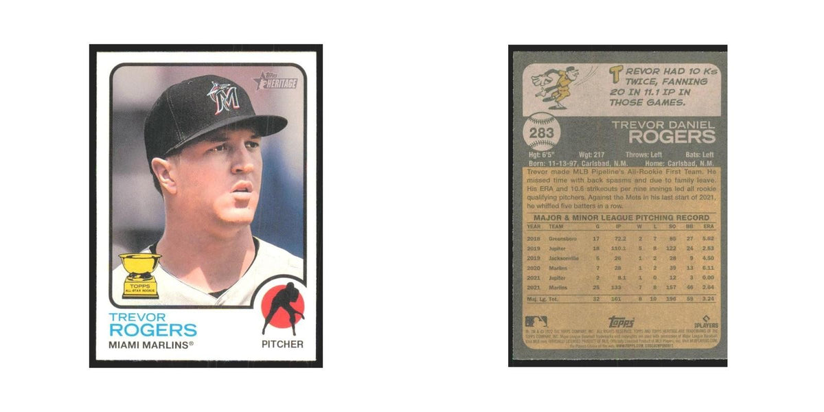 2022 Topps Heritage Trevor Rogers Marlins #283