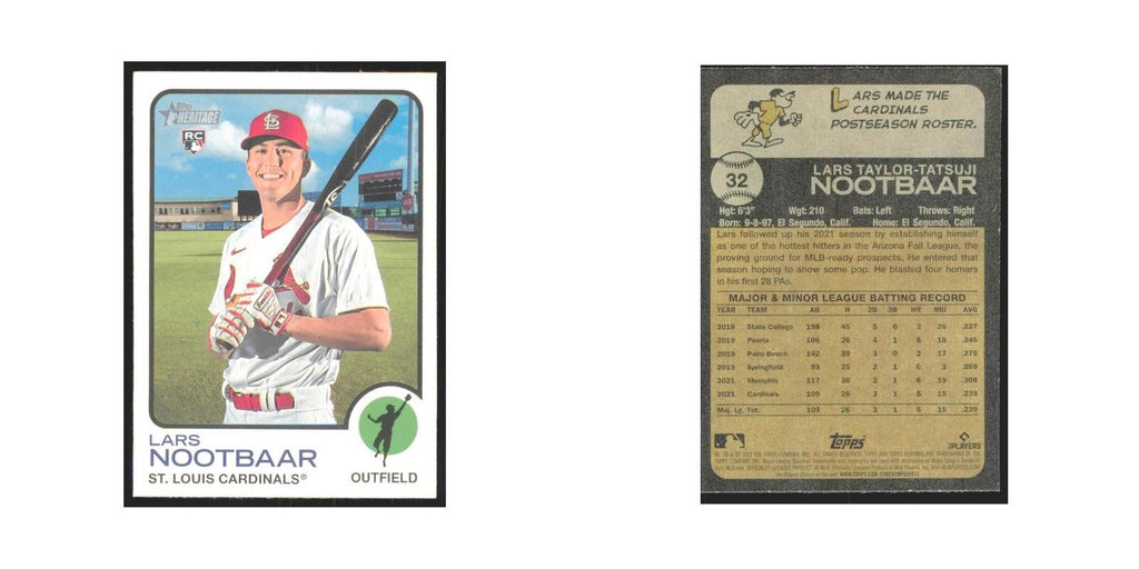 2022 Topps Heritage Lars Nootbaar RC Cardinals #32