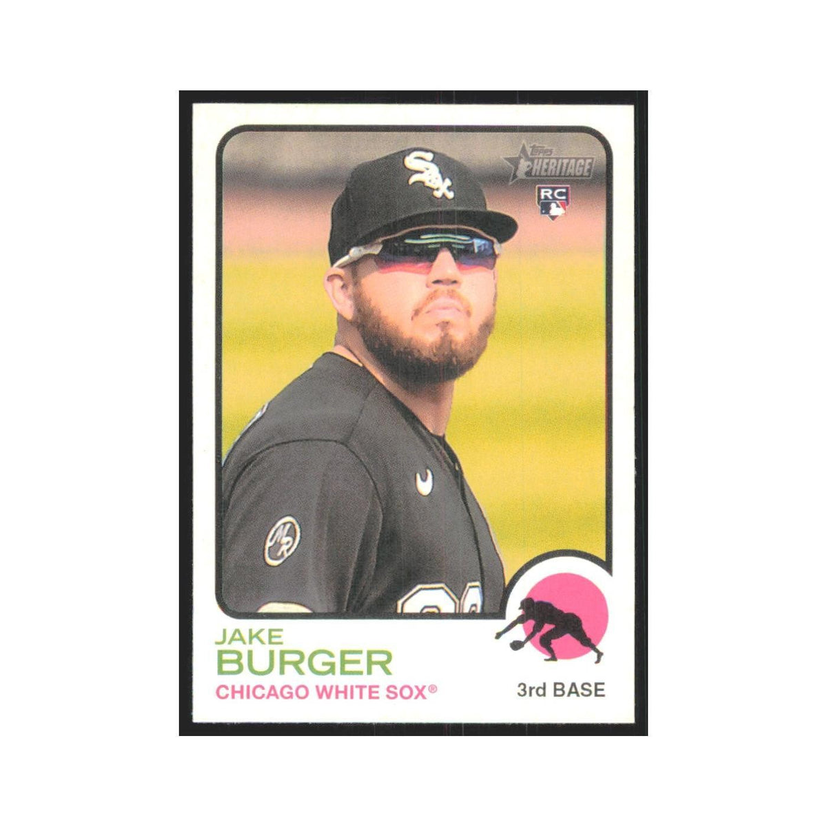 2022 Topps Heritage Jake Burger RC White Sox #381