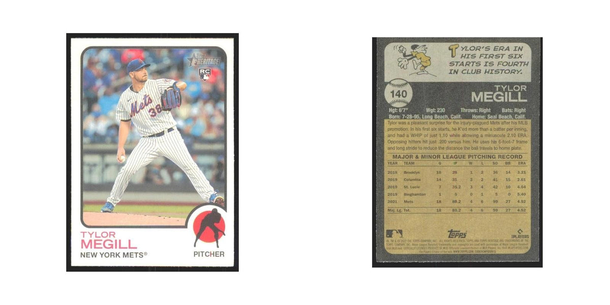 2022 Topps Heritage Tylor Megill RC Mets #140