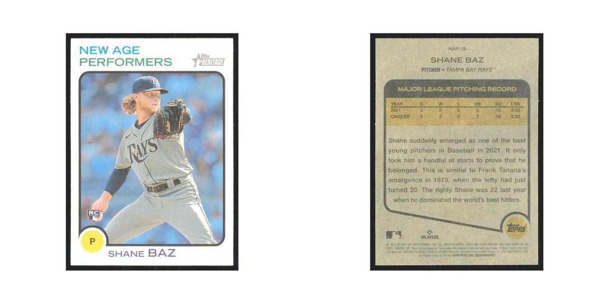 2022 Topps Heritage Shane Baz Rays #NAP-19