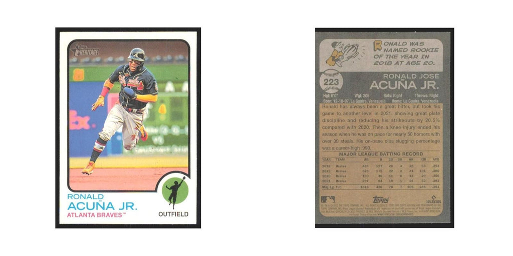 2022 Topps Heritage Ronald Acuña Jr. Braves #223