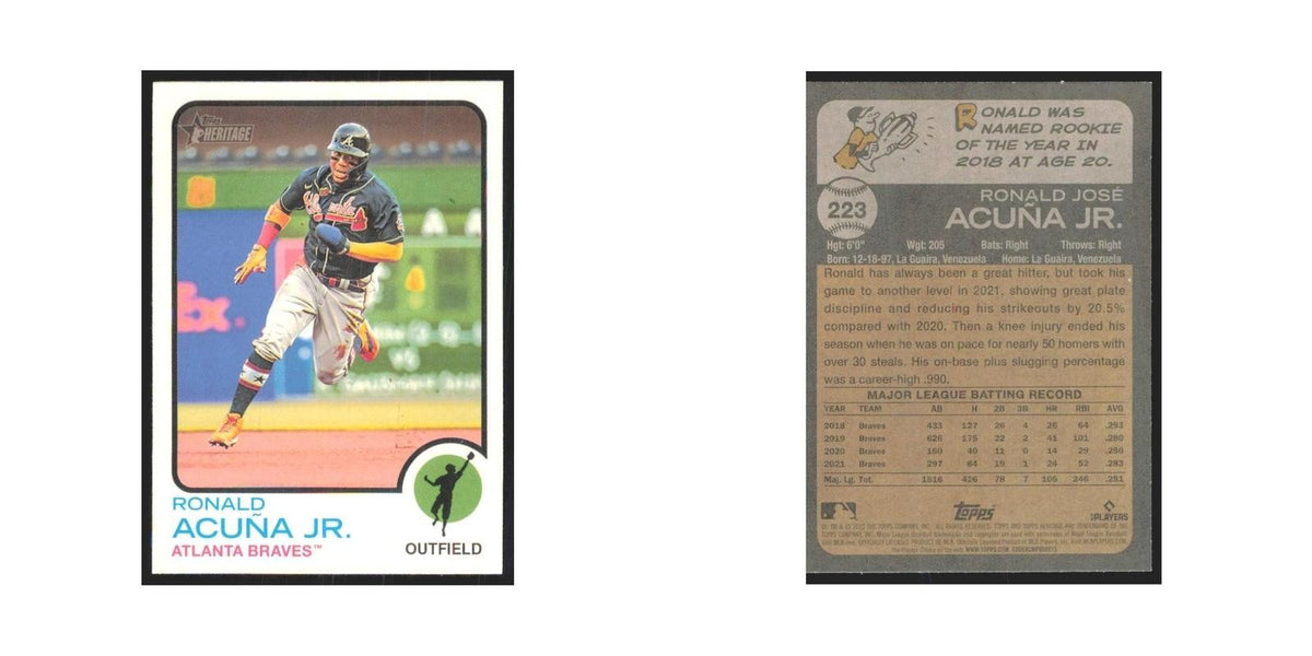 2022 Topps Heritage Ronald Acuña Jr. Braves #223