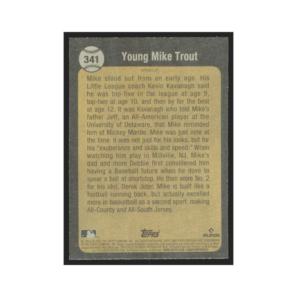 2022 Topps Heritage Mike Trout Angels #341