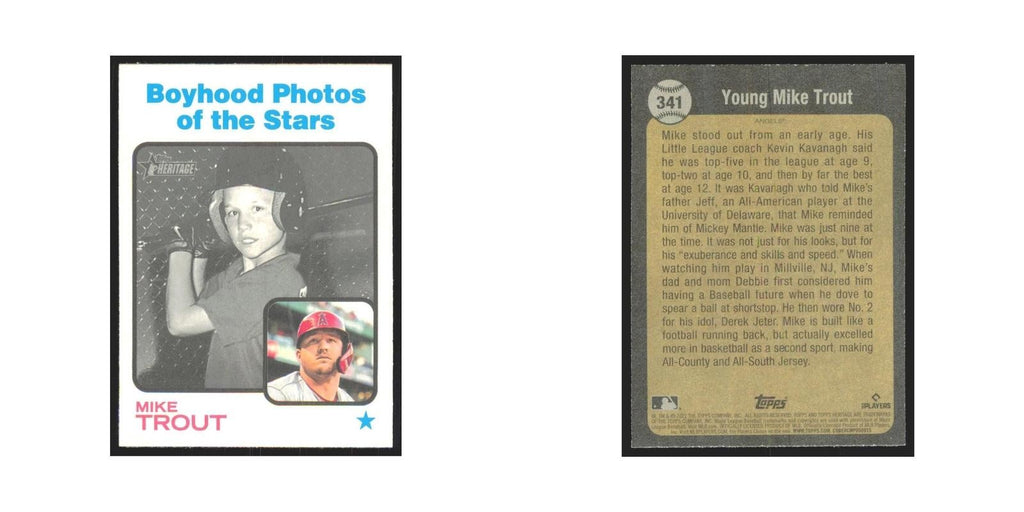 2022 Topps Heritage Mike Trout Angels #341