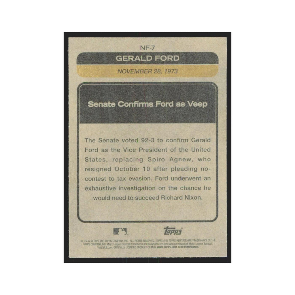 2022 Topps Heritage US Senate Votes to Confirm Gerald Ford as Vice President