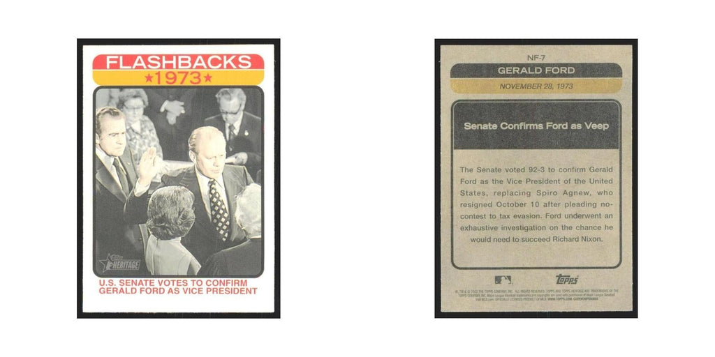 2022 Topps Heritage US Senate Votes to Confirm Gerald Ford as Vice President