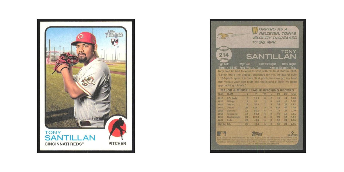 2022 Topps Heritage Tony Santillan RC Reds #214